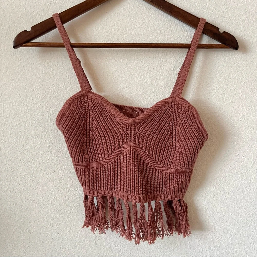 Free People Orange Ribbed Bustier Camisole - Picture 1 of 4